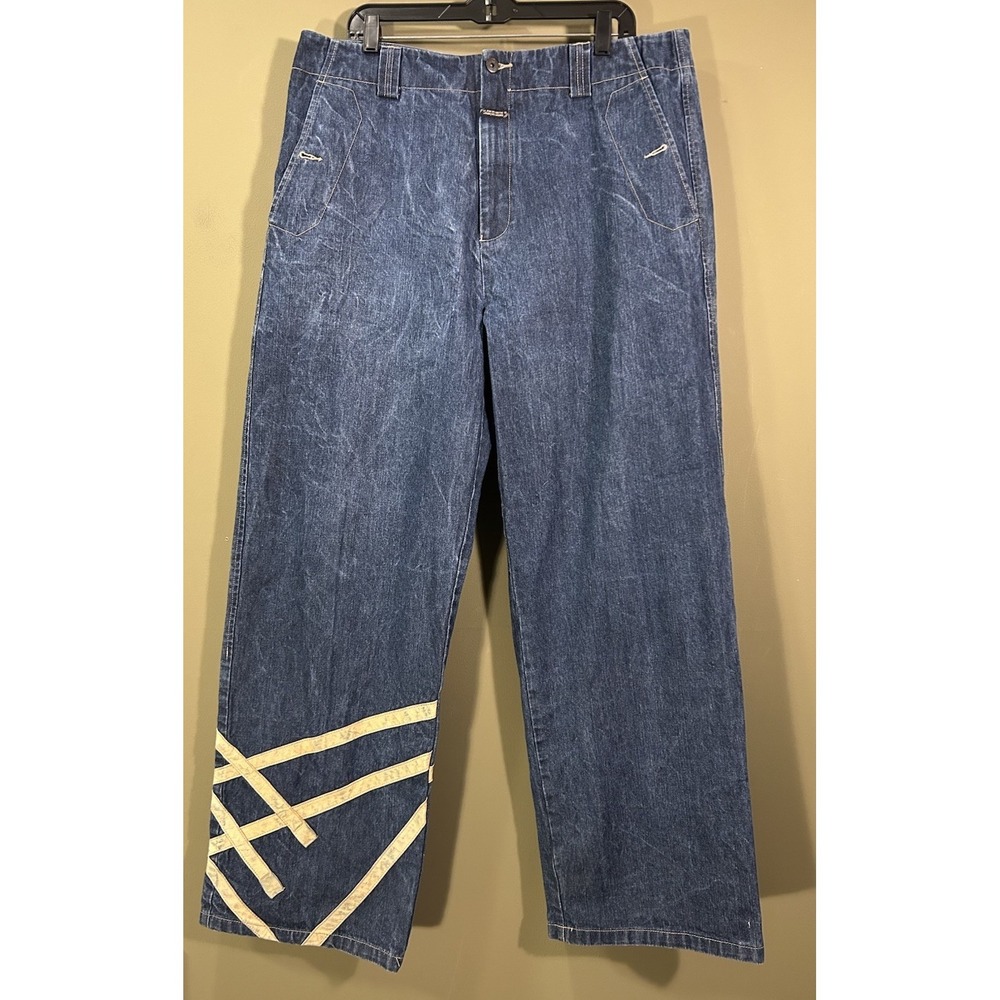 Vtg Marithe Francois Girbaud Jeans Y2K Wide Leg Baggy Streetwear Mens Sz 38x31
